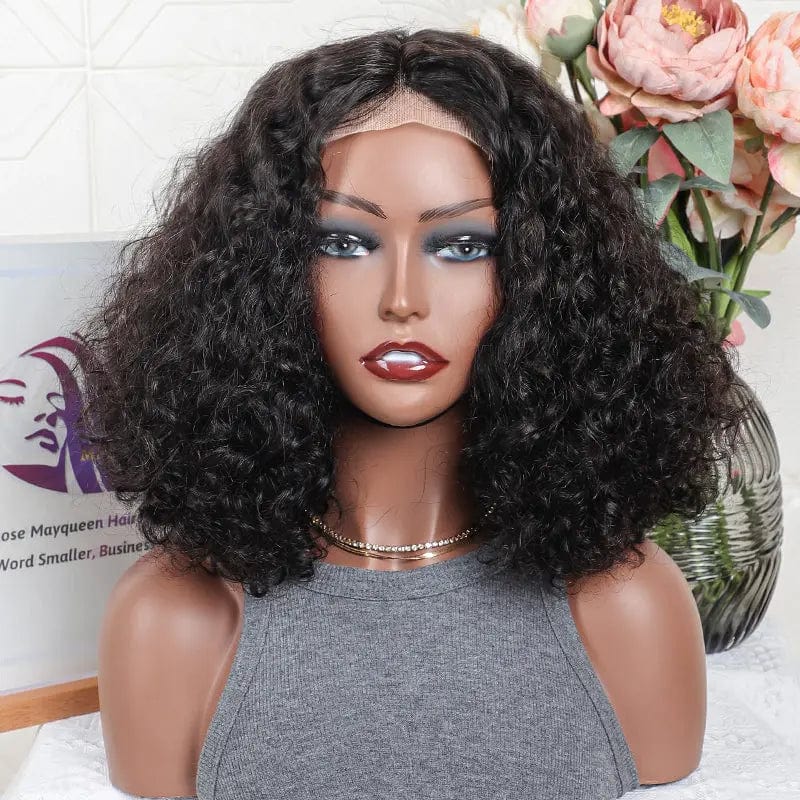12 Inches / 4*4 T Natural Curly Bob XY 21038 Piano Color Double Drawn Short Bob Wig