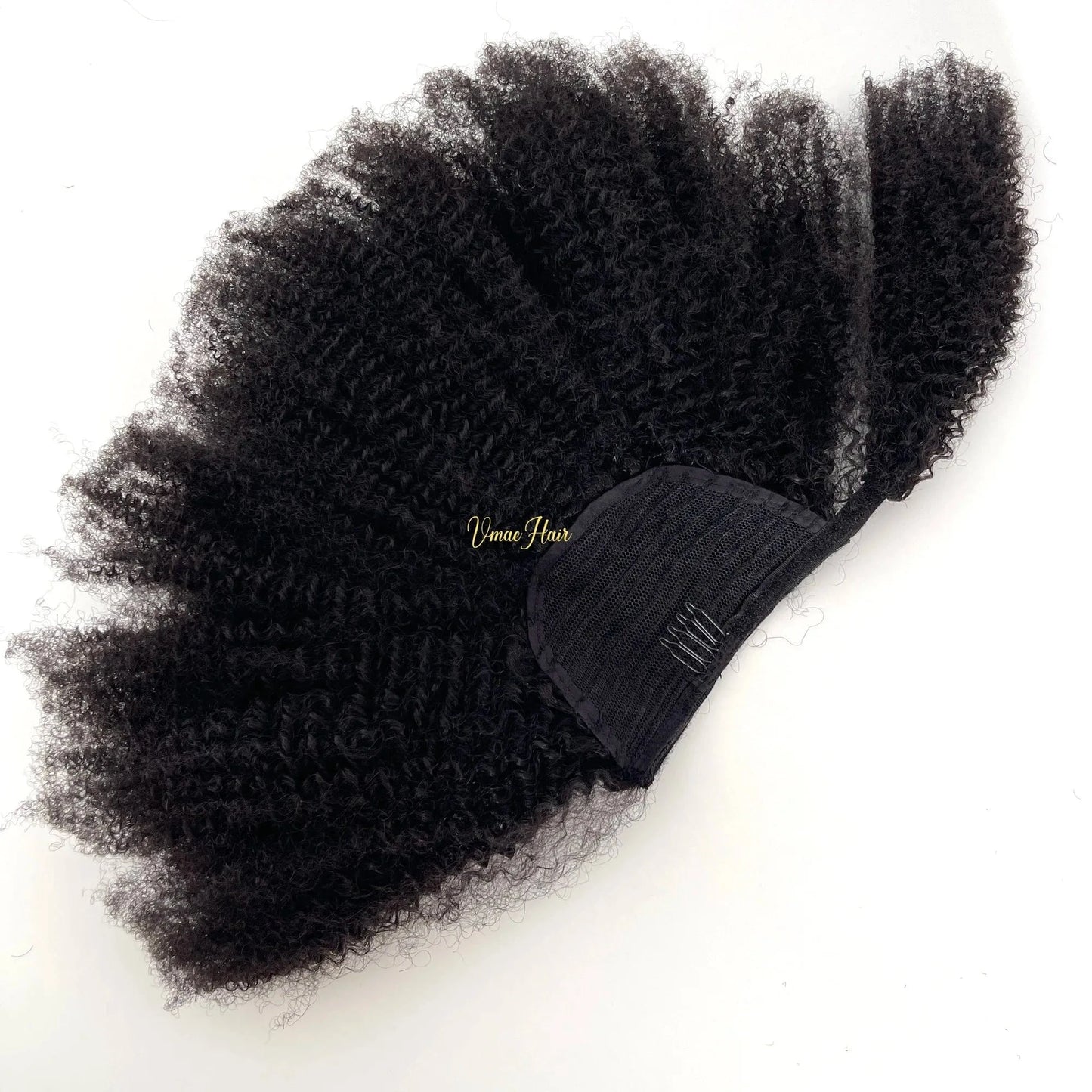 12 Inches / 4C Wholesale Brazilian Hair Raw Virgin Cuticle Aligned 100g Afro Kinky Curly Warp Around Ponytail Human Hair Extensions