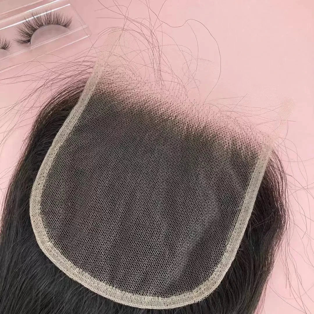 12 Inches / 5x5 virgin hair 2023 hot sale 13x6 13x4 transparent Lace Frontal 2x6 4X4 5X5 6X6 lace closure pre plucked hairline swiss lace