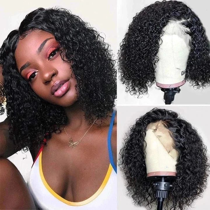 12 Inches / natural color Wholesale Brazilian Human Hair T lace Wig,12 inch Natural wave human hair wig for Black Women