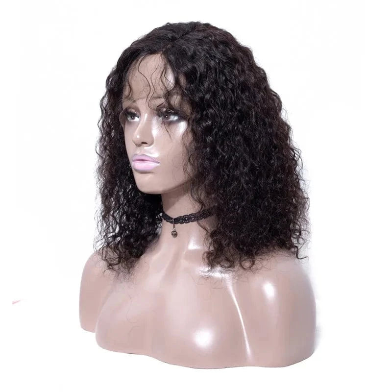 12 Inches / natural color Wholesale Brazilian Human Hair T lace Wig,12 inch Natural wave human hair wig for Black Women