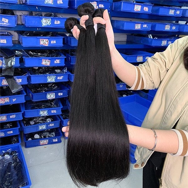 12 Inches / Straight Fast Delivery Factory wholesale dyed color human hair bundles, brazilian colored human hair extensions in stock