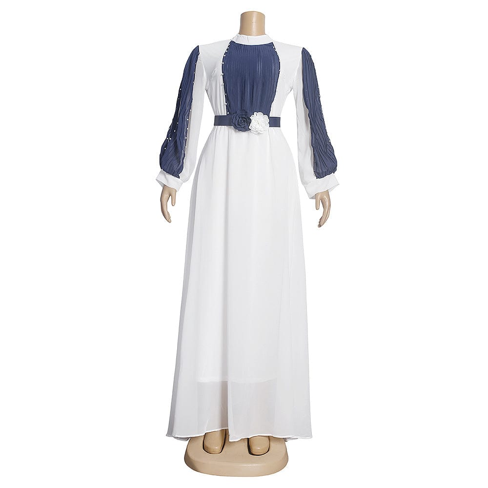 12 / White / Floor Length S3985F 2022 New High Quality Customized Chiffon Panel Long party gowns for women evening dress