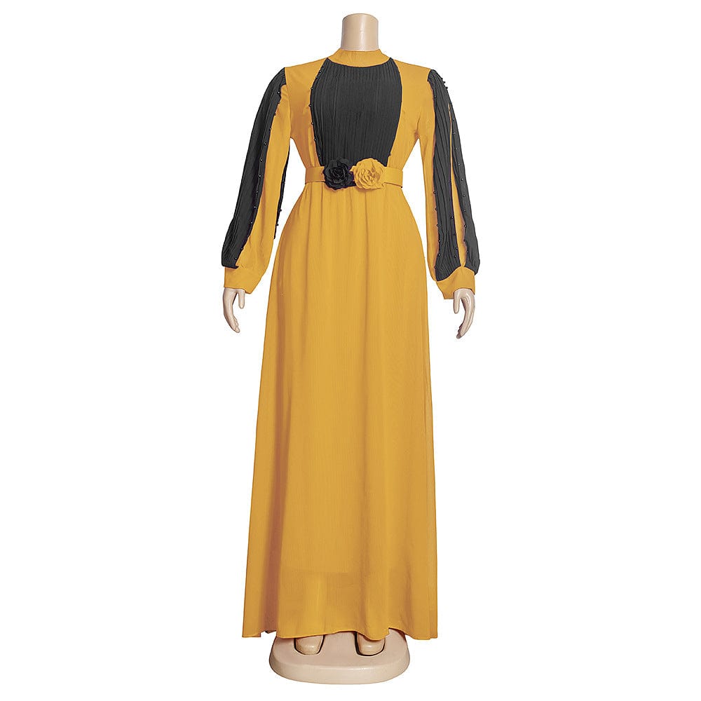 12 / Yellow / Floor Length S3985F 2022 New High Quality Customized Chiffon Panel Long party gowns for women evening dress