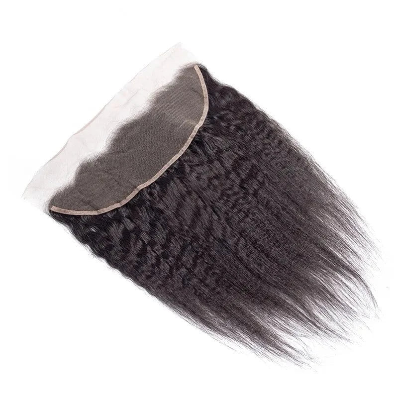 12A Grade Yaki Straight Raw Indian Vietnamese Virgin Hair Lace Frontal Closures