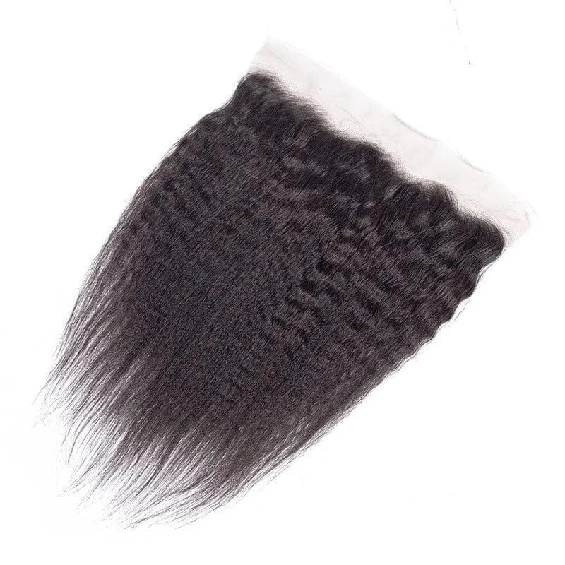 12A Grade Yaki Straight Raw Indian Vietnamese Virgin Hair Lace Frontal Closures