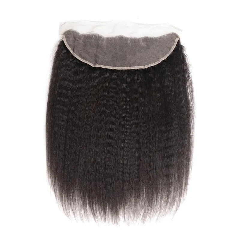 12A Grade Yaki Straight Raw Indian Vietnamese Virgin Hair Lace Frontal Closures