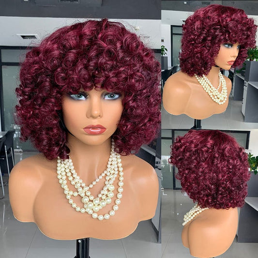 12A Machine Made Wig New Deep Curly Wave