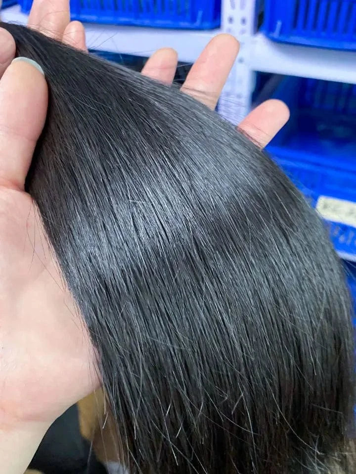 12A Top Quality Brazilian Virgin Cuticle Aligned Human Thick silk Hair One Donor Bundles with Closure for weddings and parties