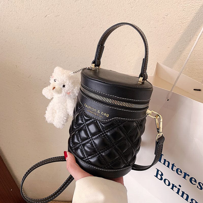 12cm*11cm*16cm / black Factory Latest Bucket Bags 2022 Young Ladies Fashion Leather Handbags Girls Popular Bucket Purses For Woman