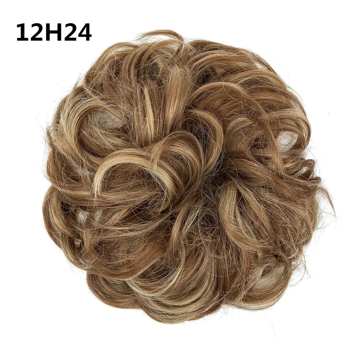 12H24 SARLA Wholesale Fabric Wrap Curly Wigs Scrunchie Elastic Rubber Band SyntheticEasy Messy Hair Bun Extensions chignon Hair Women