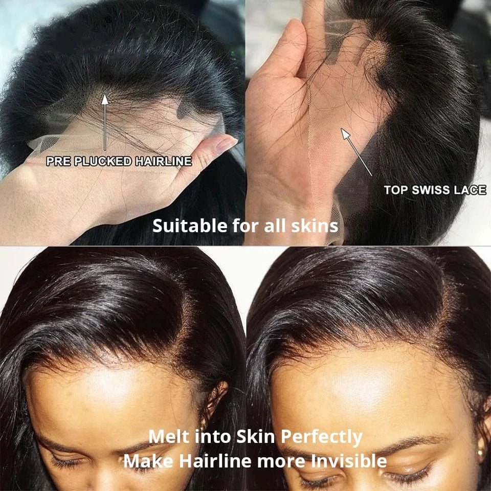 13x4 Hd Lace Frontal Raw Indian Front 40 Inch Human Hair Full Lace Front Wig Natural Hair Wig Vietnamese Raw Hair Wigs