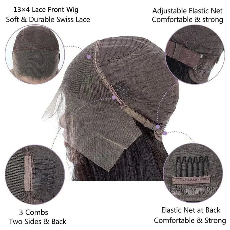 13x4 Lace Short Bob Wigs 150% 180% Brazilian Remy Hair Can Be Dyed Lace Front Human Hair Wigs Pre-Plucked Bleached Knots