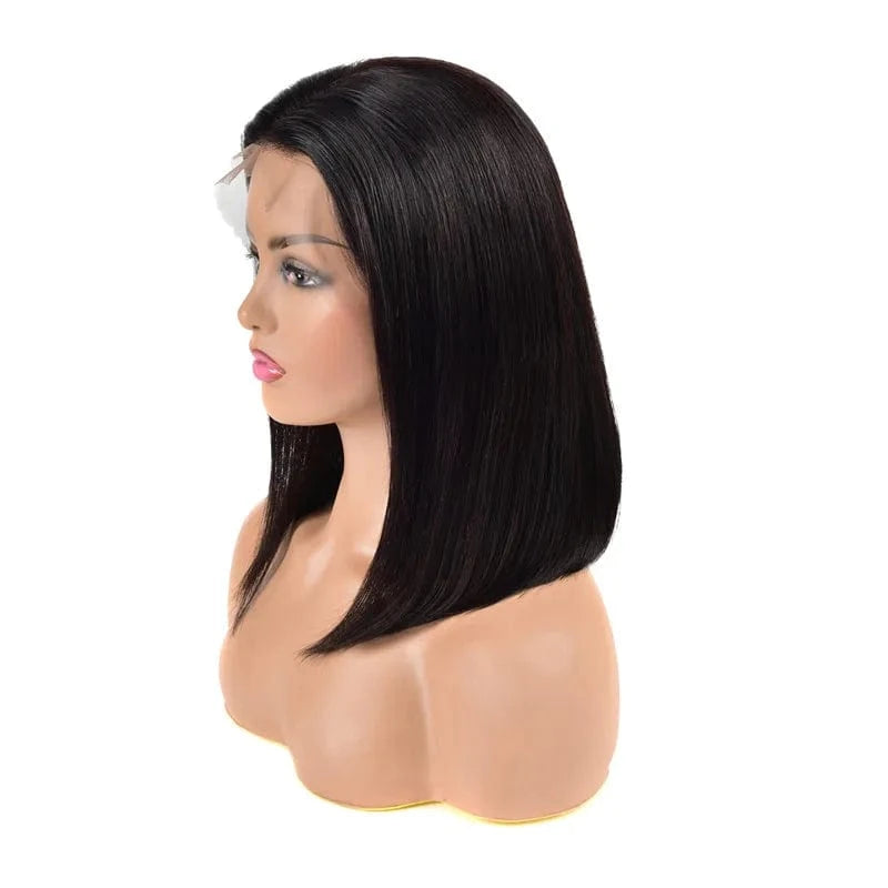 13x4 Lace Short Bob Wigs 150% 180% Brazilian Remy Hair Can Be Dyed Lace Front Human Hair Wigs Pre-Plucked Bleached Knots