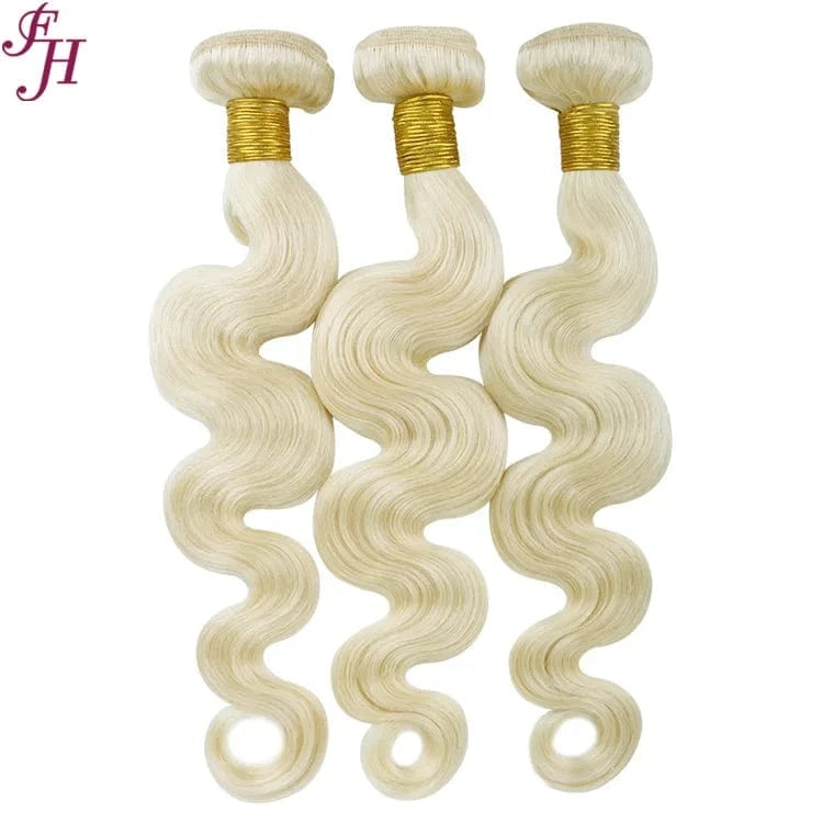 14" 16" 18" / #613 Body wave FH Hair Vendor Bundle Sets Natural Black Blonde Hair Bundles Raw Virgin Brazilian Hair Bundles Package
