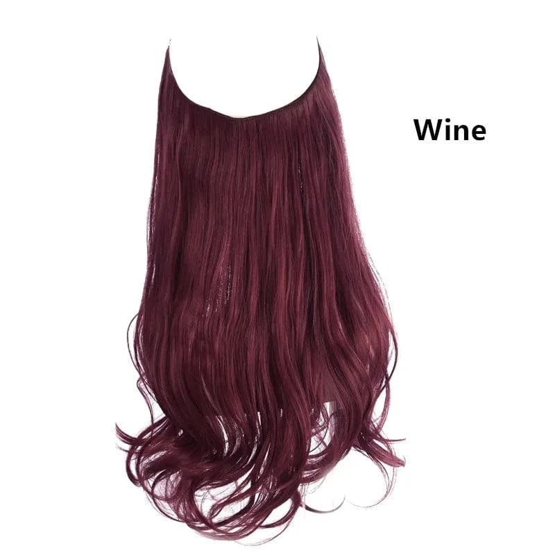 14 Inches / 118# SARLA  Wholesale Dropshipping Suppliers Own Brand One Piece Fiber Futura Ombre Invisible Wire Seamless Synthetic Hair Extensions