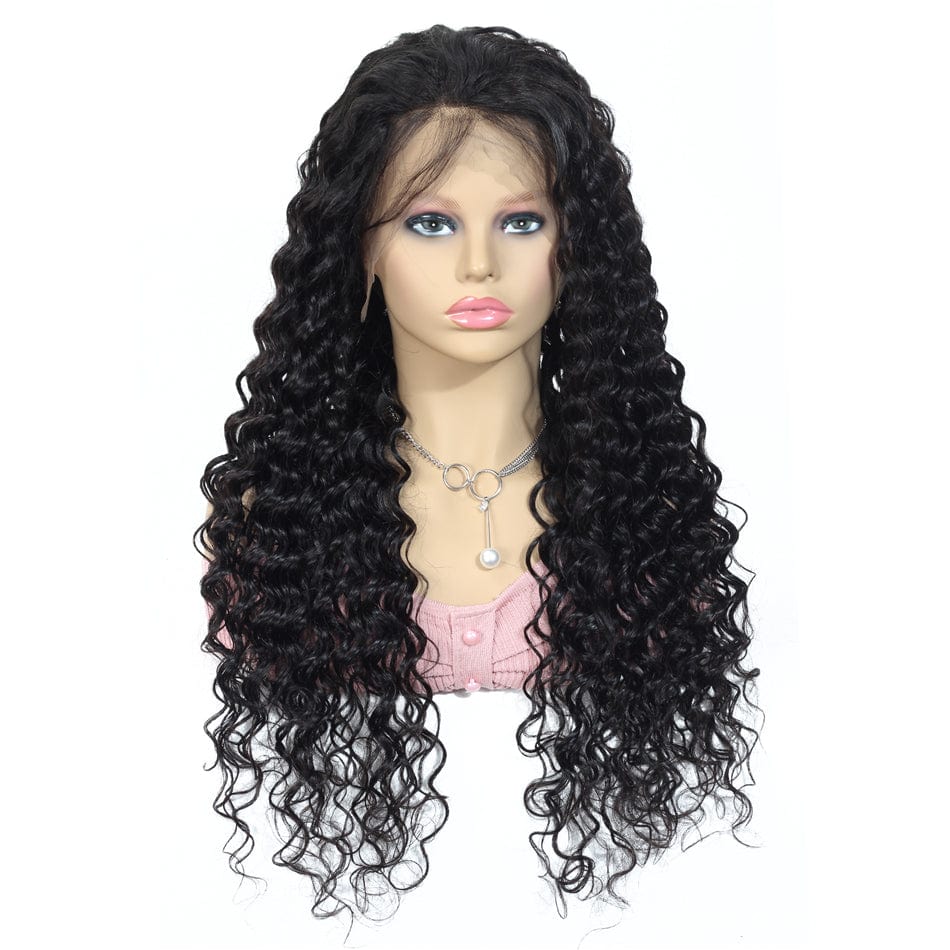 14 Inches / 13x4 deep wave lace wig 150% 180% 200% HairDensity Quality Natural Deep Wave Original 13x4 Swiss Lace Wigs Human Hair For Black Women Peruvian Glueless