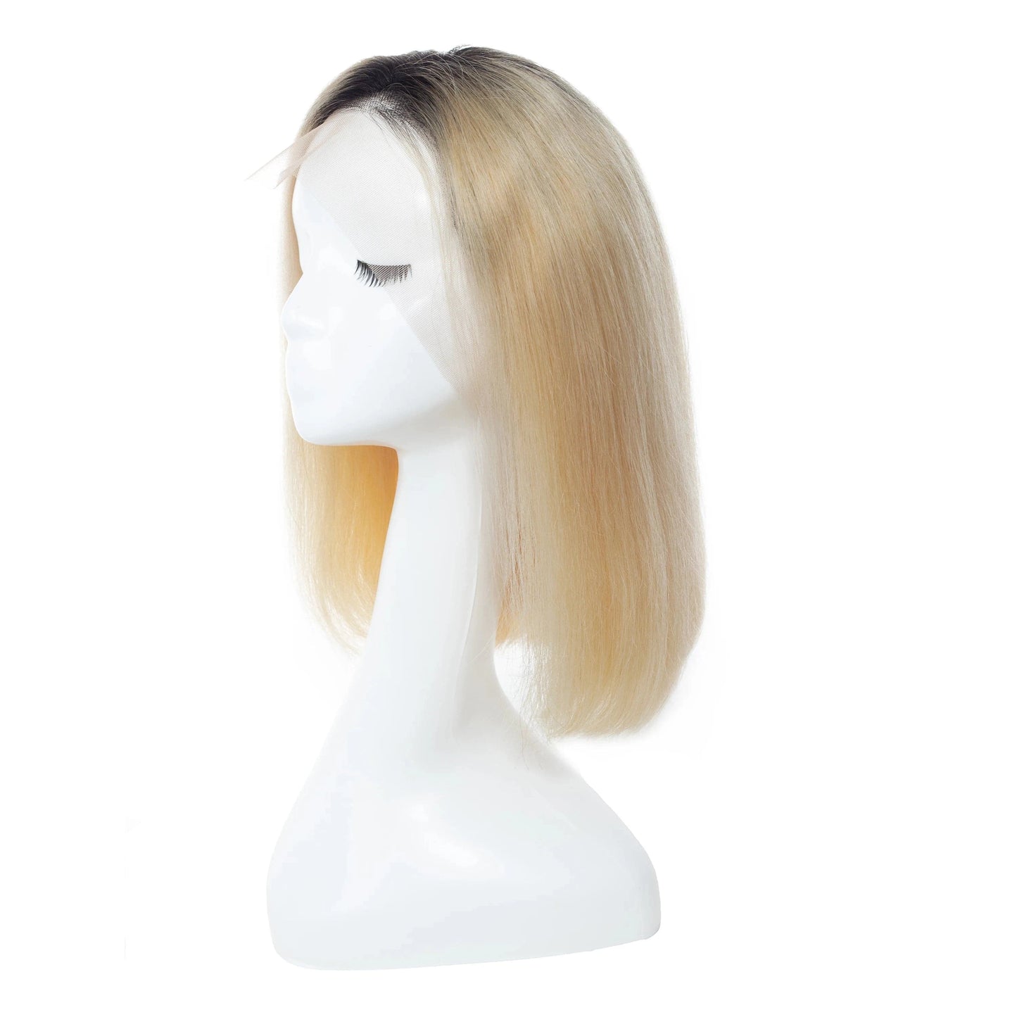 14 Inches / 1B/613 Wholesale Cuticle Aligned Unprocessed Virgin Human Hair short bob Lace front human hair Wigs