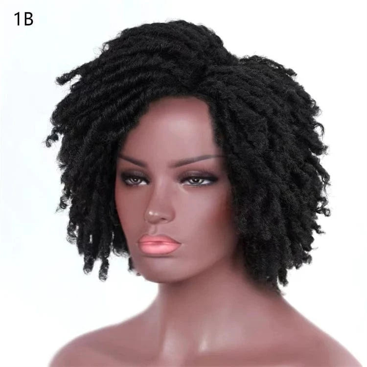 14 Inches / 1B Multi Colored Magic Afro Kinky Curly Wigs With Fringe Women's Short Grey Synthetic Hair Wigs