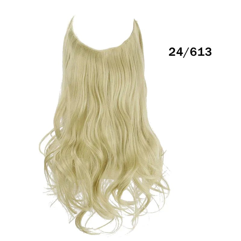 14 Inches / 24/613 SARLA Wholesale Dropshipping Suppliers Own Brand One Piece Fiber Futura Ombre Invisible Wire Seamless Synthetic Hair Extensions