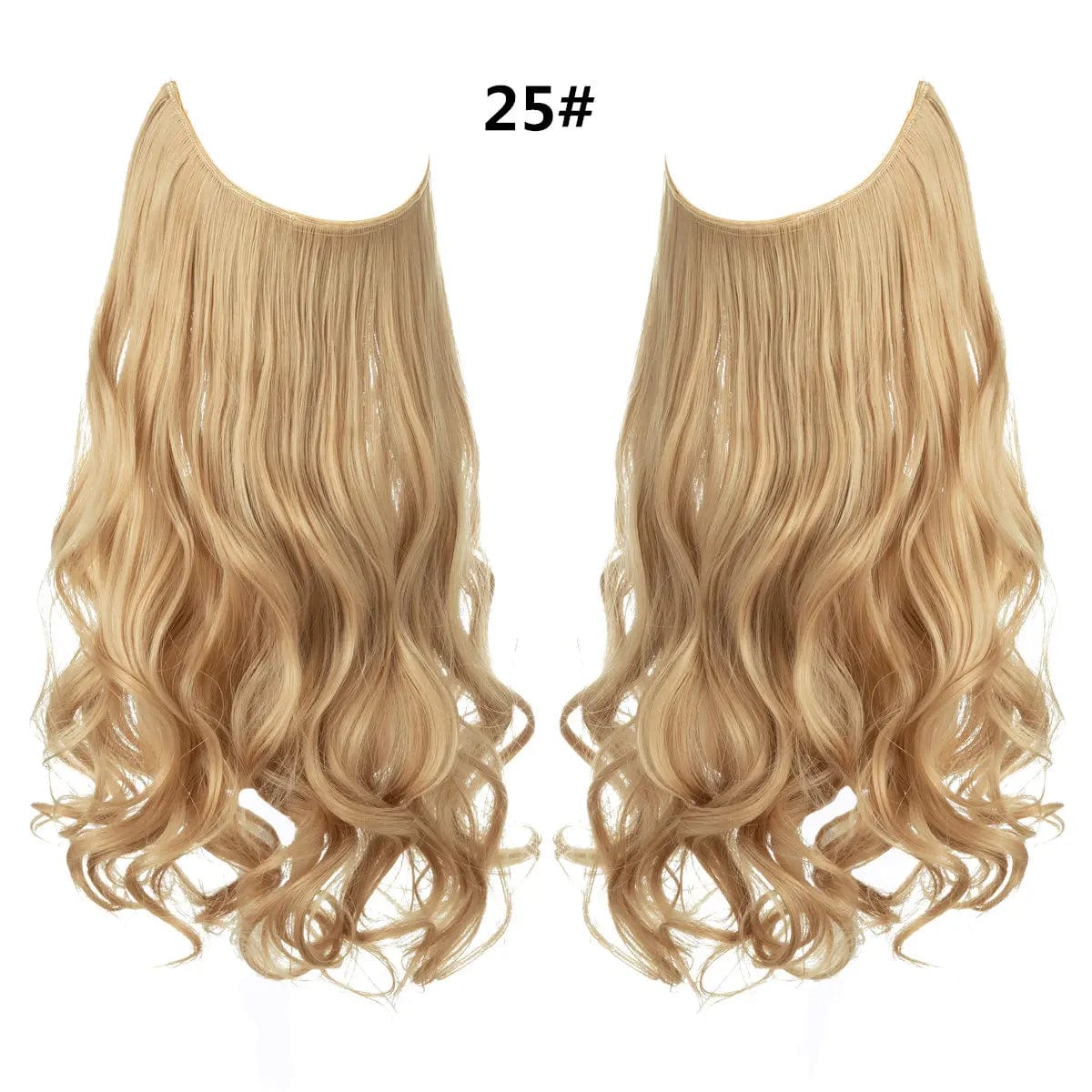 14 Inches / 25# SARLA Wholesale Dropshipping Suppliers Own Brand One Piece Fiber Futura Ombre Invisible Wire Seamless Synthetic Hair Extensions