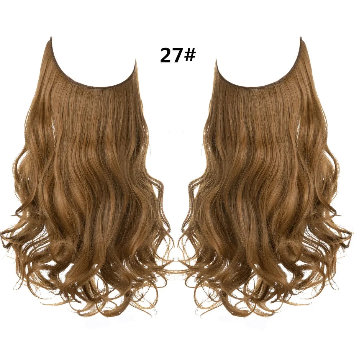 14 Inches / 27# SARLA Wholesale Dropshipping Suppliers Own Brand One Piece Fiber Futura Ombre Invisible Wire Seamless Synthetic Hair Extensions