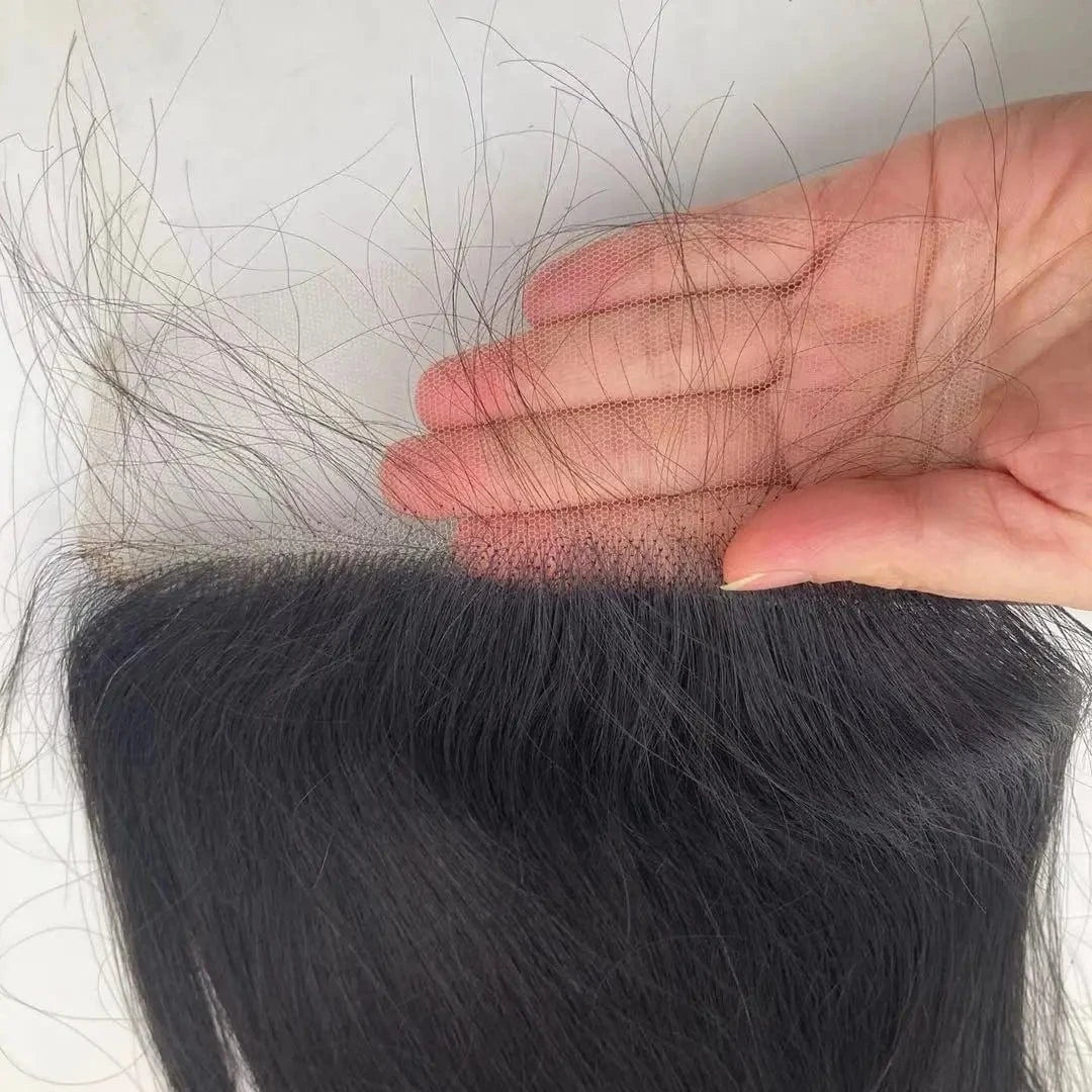 14 Inches / 5x5 remy hair 2023 hot sale 13x6 13x4 transparent Lace Frontal 2x6 4X4 5X5 6X6 lace closure pre plucked hairline swiss lace
