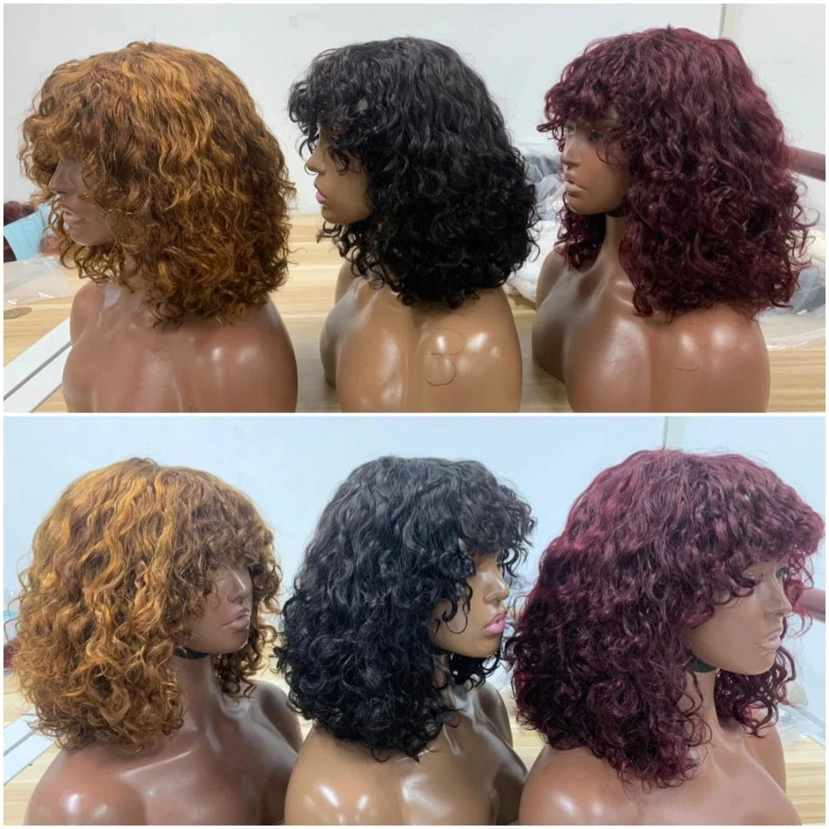 14 Inches / bob wig with bang Cheap Price Hot Sale Bone Straight Bob Wigs Brazilian Human Hair Frontal Wigs Double Drawn Transparent HD Full Lace Front Wig