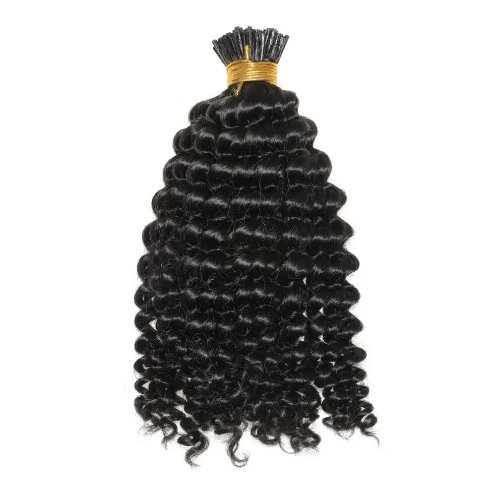 14 Inches / Kinky curly VMAE Raw Virgin Vietnamese Remy Cuticle Microlink I Tips 4C Afro Kinky Curly Hair Extensions 100% Natural I Tip Hair Extension