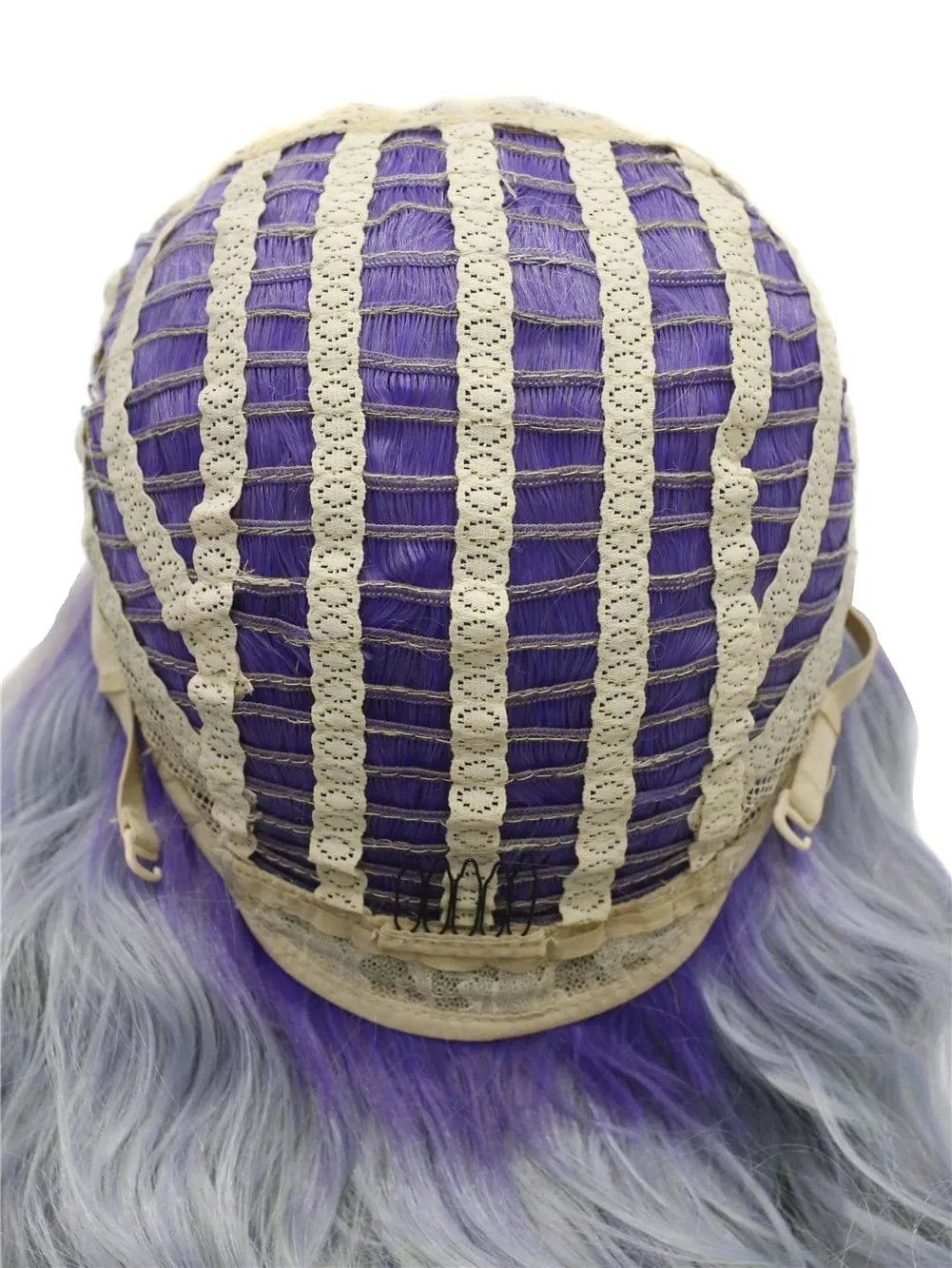 14 Inches / N17-C164-GL Celebrity 14inch dyed blue purple dark roots curly WigCosplay Premium Synthetic Wigs Futura Heat Resistant Synthetic Hair Wig