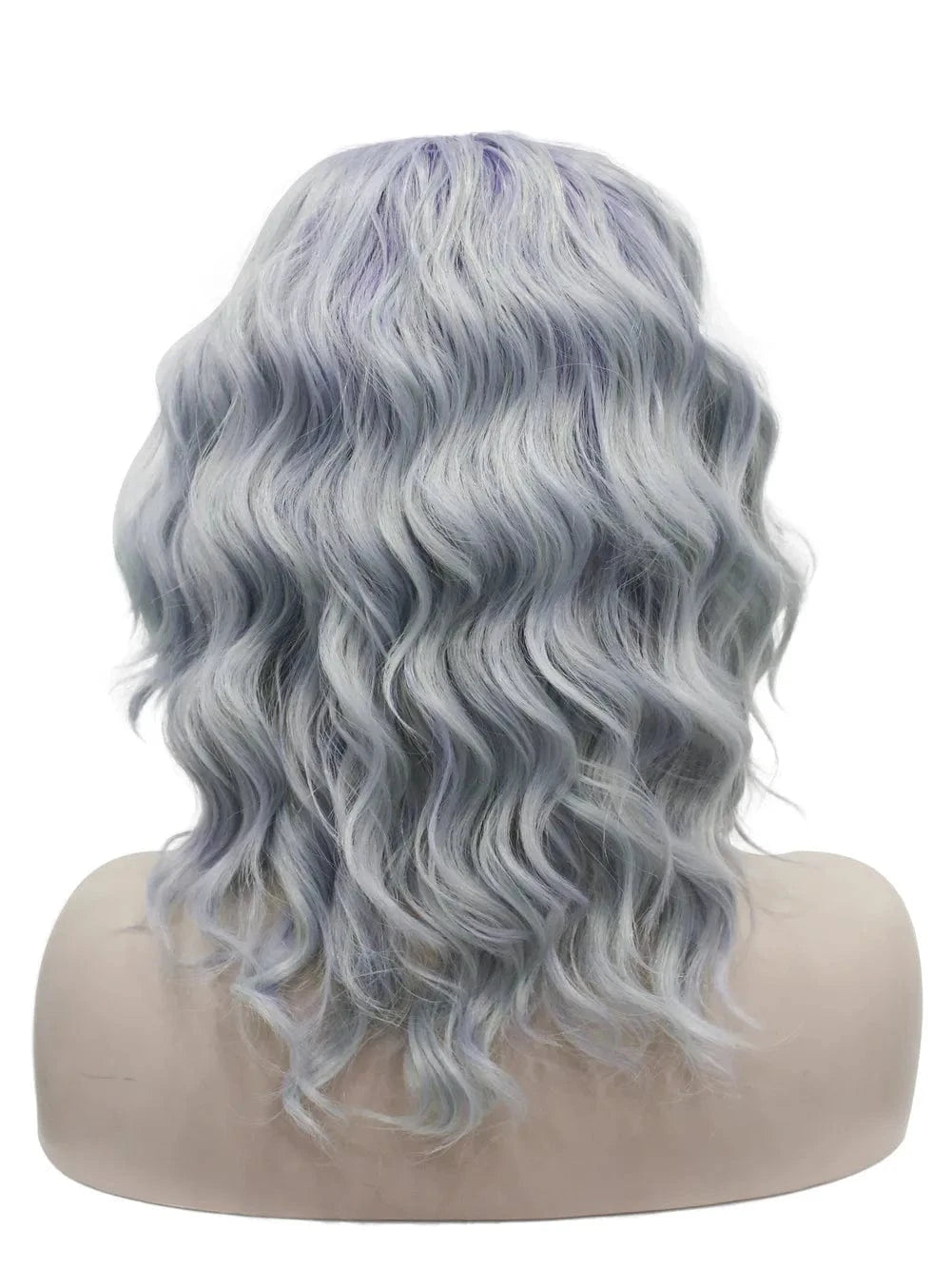 14 Inches / N17-C164-GL Celebrity 14inch dyed blue purple dark roots curly WigCosplay Premium Synthetic Wigs Futura Heat Resistant Synthetic Hair Wig