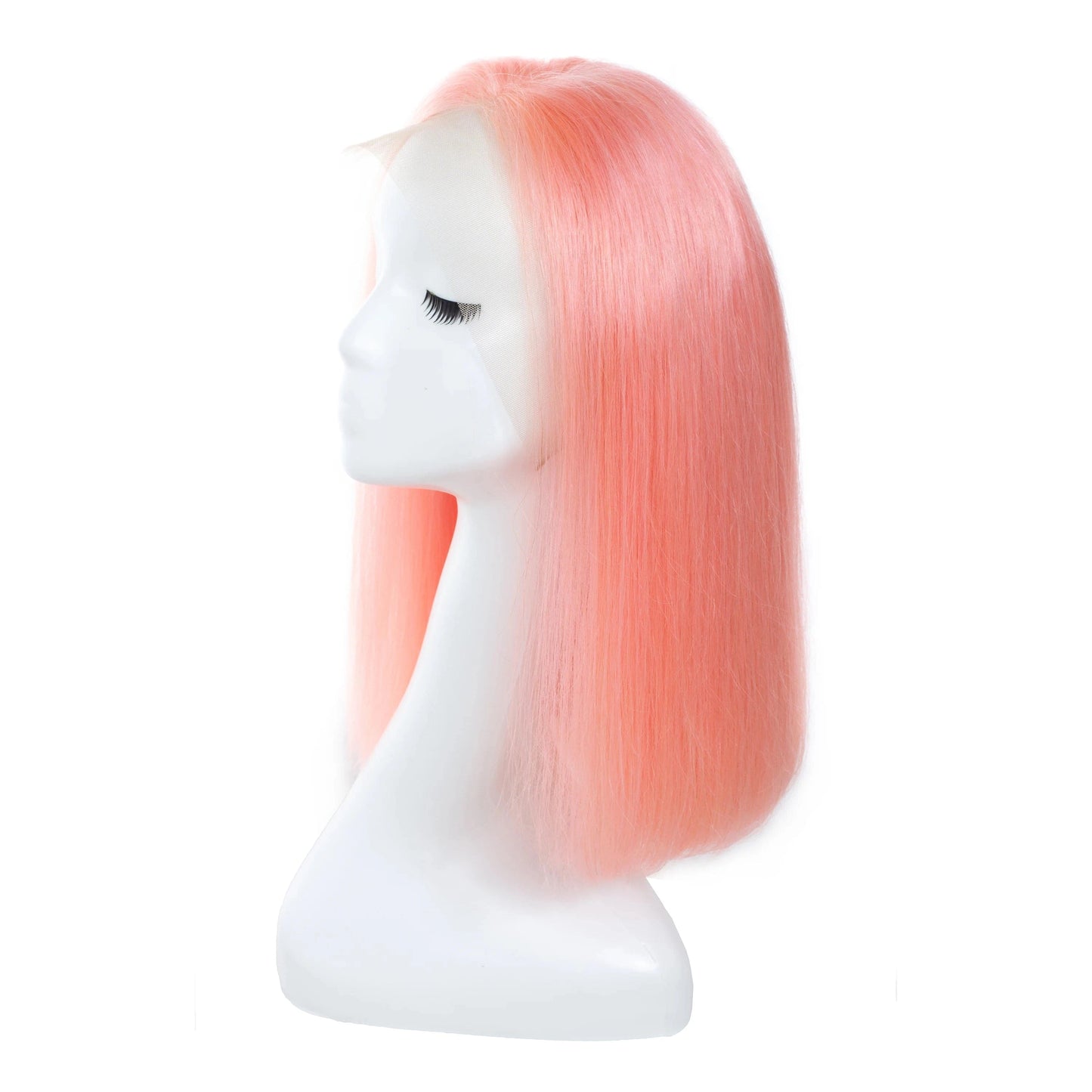 14 Inches / #pink Wholesale  Light Brown Bob Wig Peruvian Human Hair Lace Front Wig Perruque Cheveux Humain