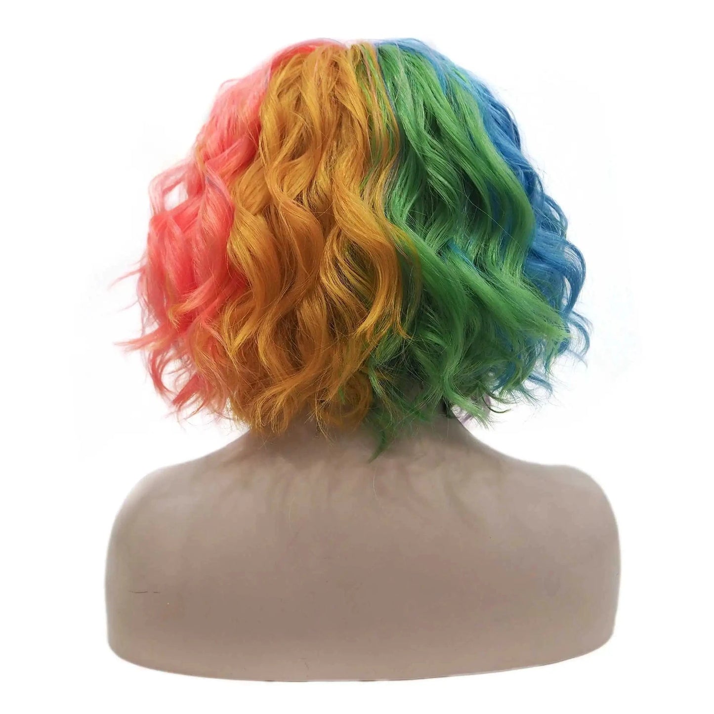 14 Inches / S37-2101-03-GL Celebrity Wig New Designed rainbow highlighted color Daily life Wearing futura Henlon fiber Synthetic Lace front Wigs