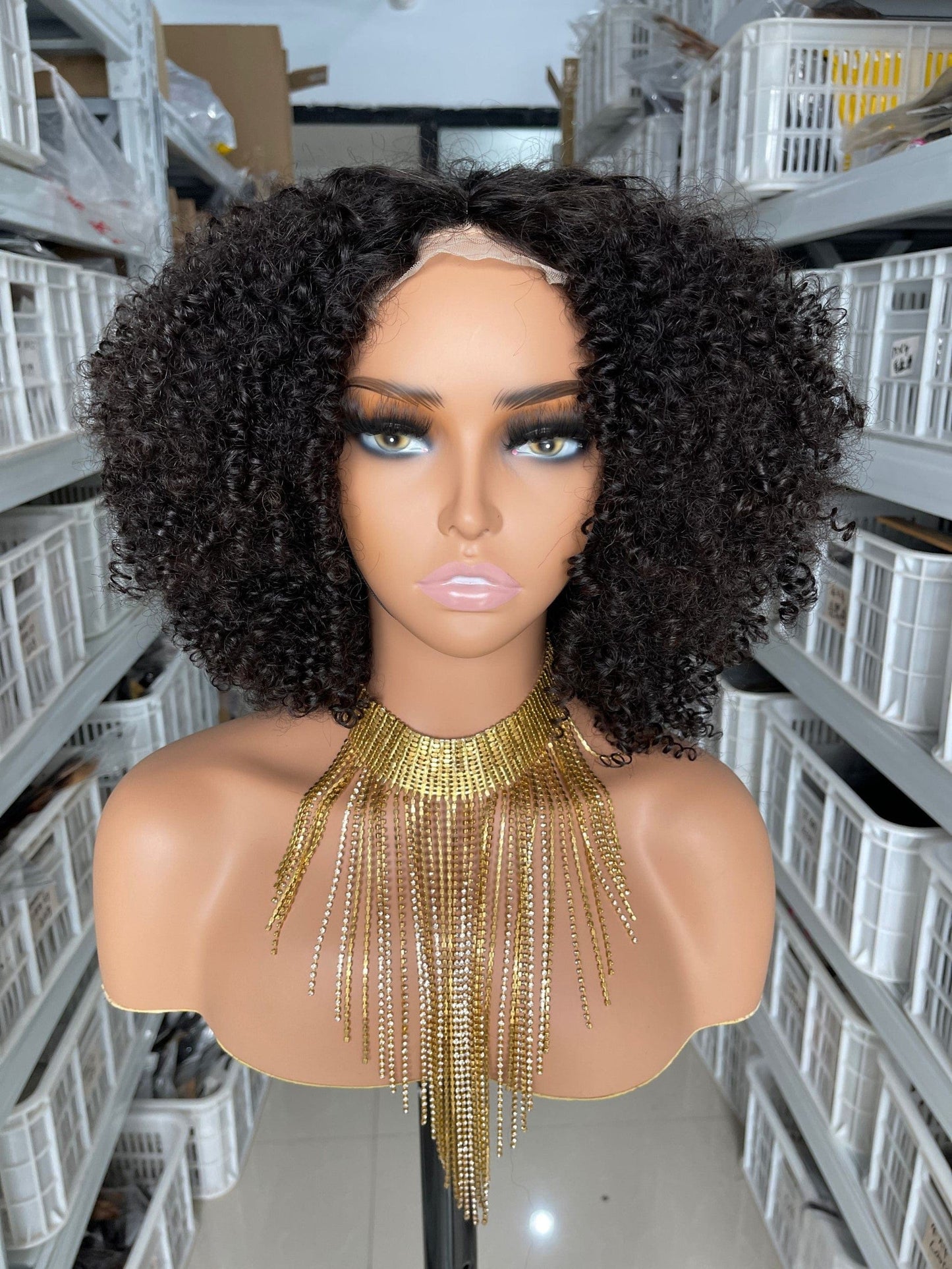 14 Inches / XY-2080S Mayqueen Wholesale Human Hair Super Double Drawn Bob Straight With Bang Natural Ombre Color Closure Lace Frontal Wigs For Black