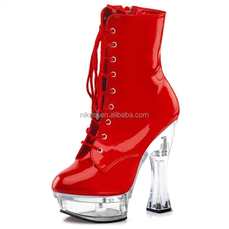 14cm ankle boots stripper high heels platform classic dress stage model new style 6 inch pole dancing shoes fetish