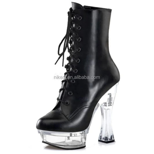 14cm ankle boots stripper high heels platform classic dress stage model new style 6 inch pole dancing shoes fetish