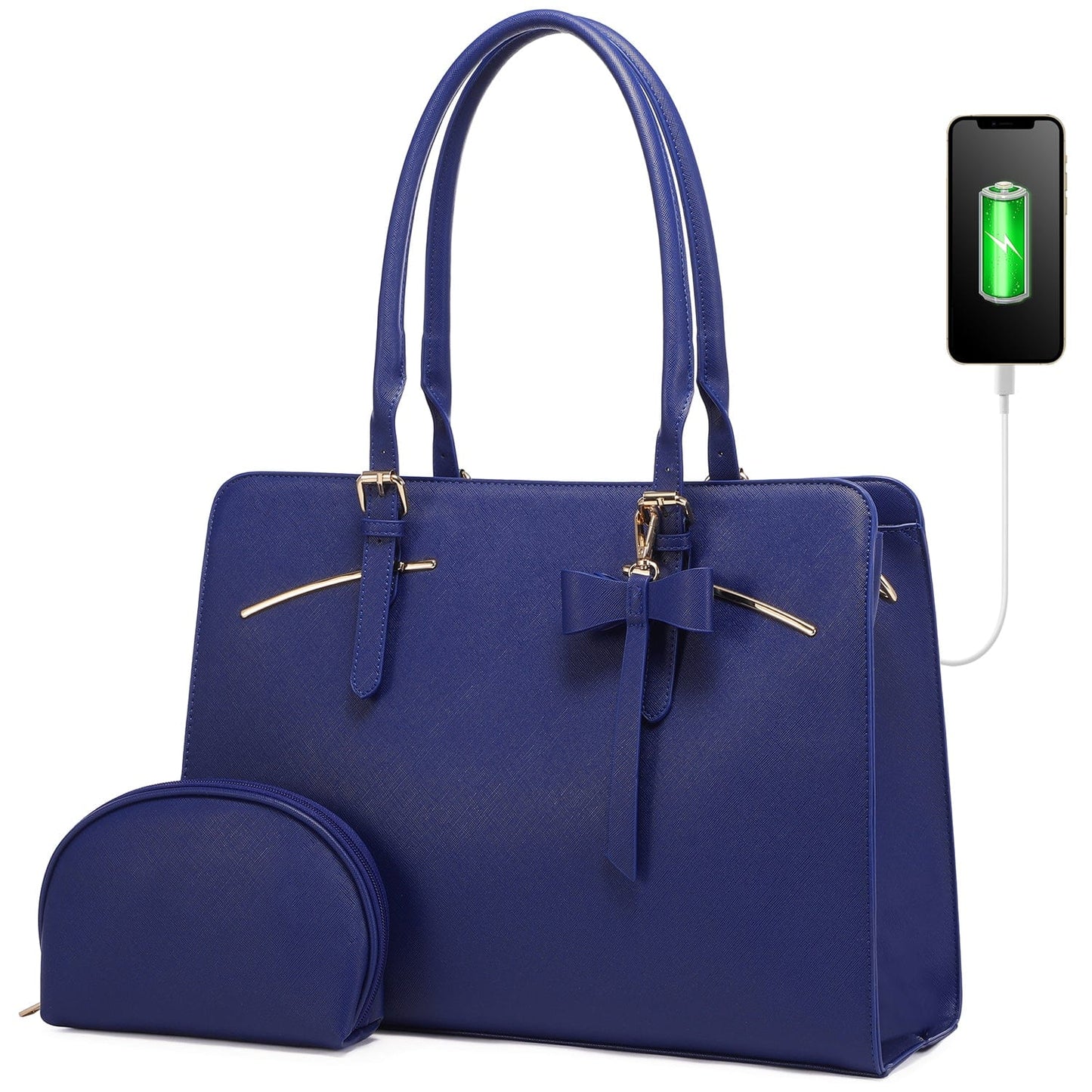 15.6'' / baby blue LOVEVOOK 2022 Ladies Handbags Laptop Work Shoulder Tote Computer Bags Pu Leather Women Briefcase Laptop Bags