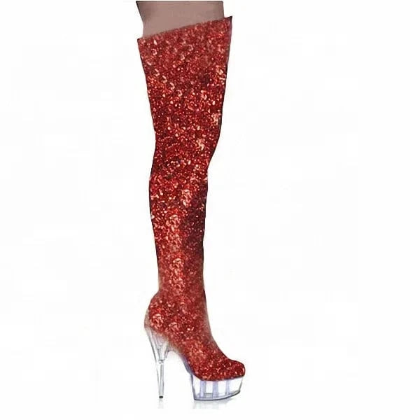 15 cm sexy hate day superb high tall canister boots the knee-high boots pole dancing performance stage shows dress shoress shoes