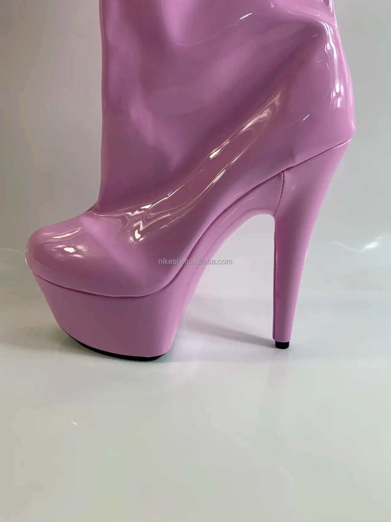 15 cm the pink high with knees and the waist boots nightclub dance fashion models show sexy jumpsuits boots shoes