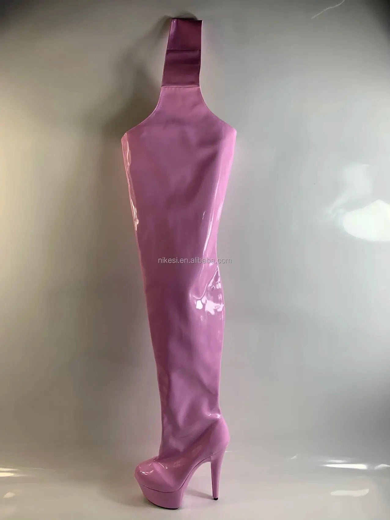 15 cm the pink high with knees and the waist boots nightclub dance fashion models show sexy jumpsuits boots shoes