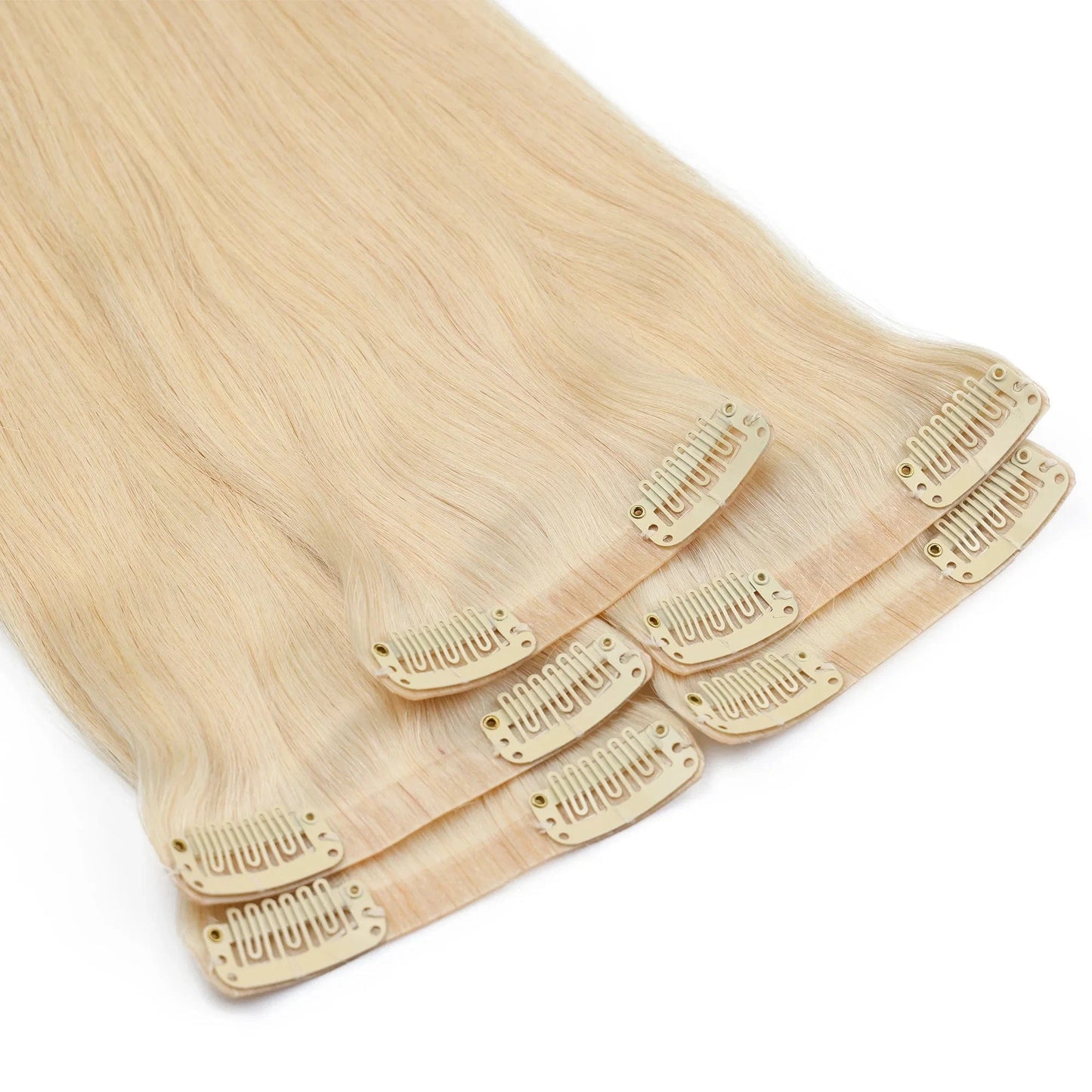 15A seamless clip in hair extension 100% human Pu clip ins hair extensions un- processing Double Drawn Real Raw hair