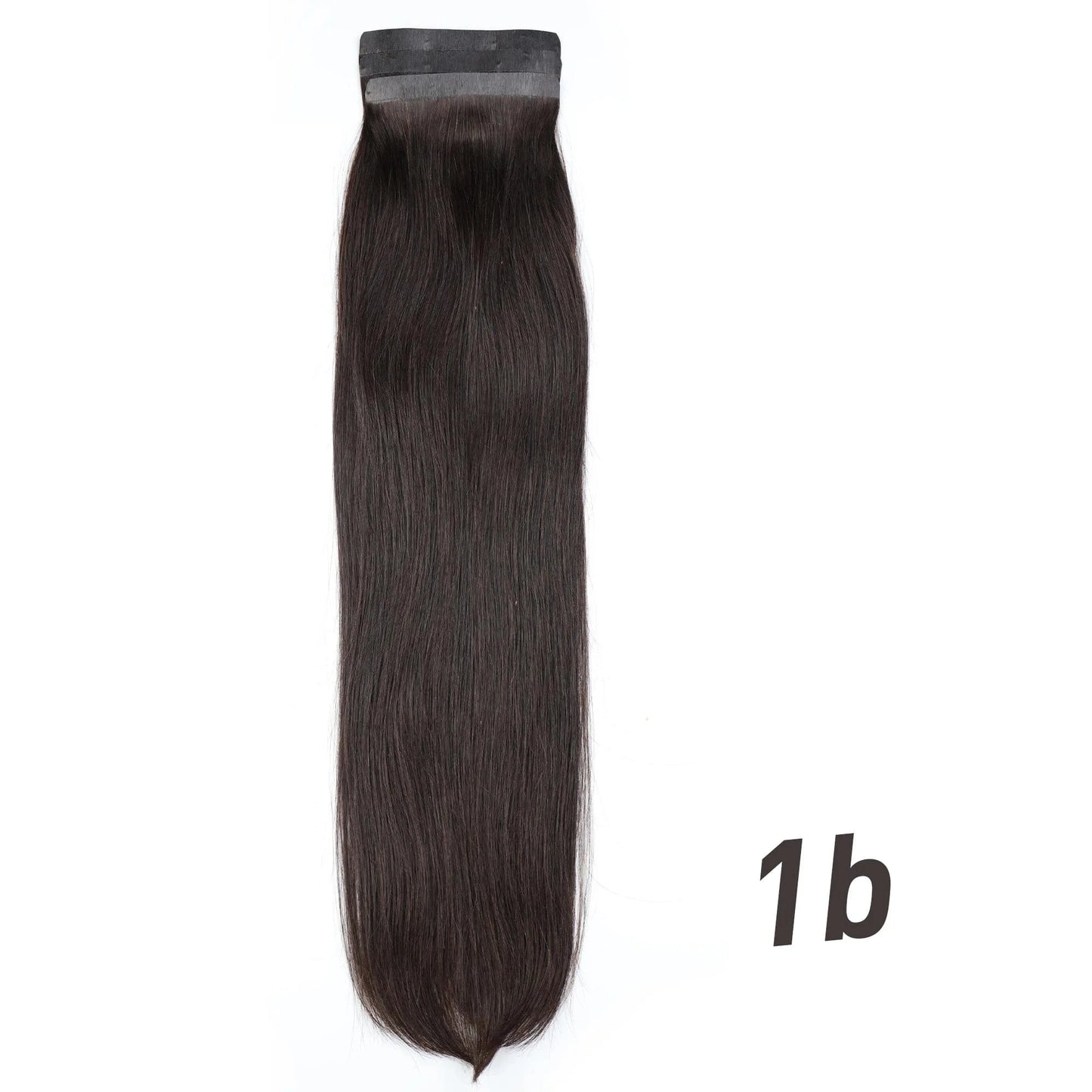 16 Inches / #1B MINK A+ hair extensions 100g 5 wefts,5" wide with 2 clips 15A seamless clip in hair extension 100% human Pu clip ins hair extensions un- processing Double Drawn Real Raw hair