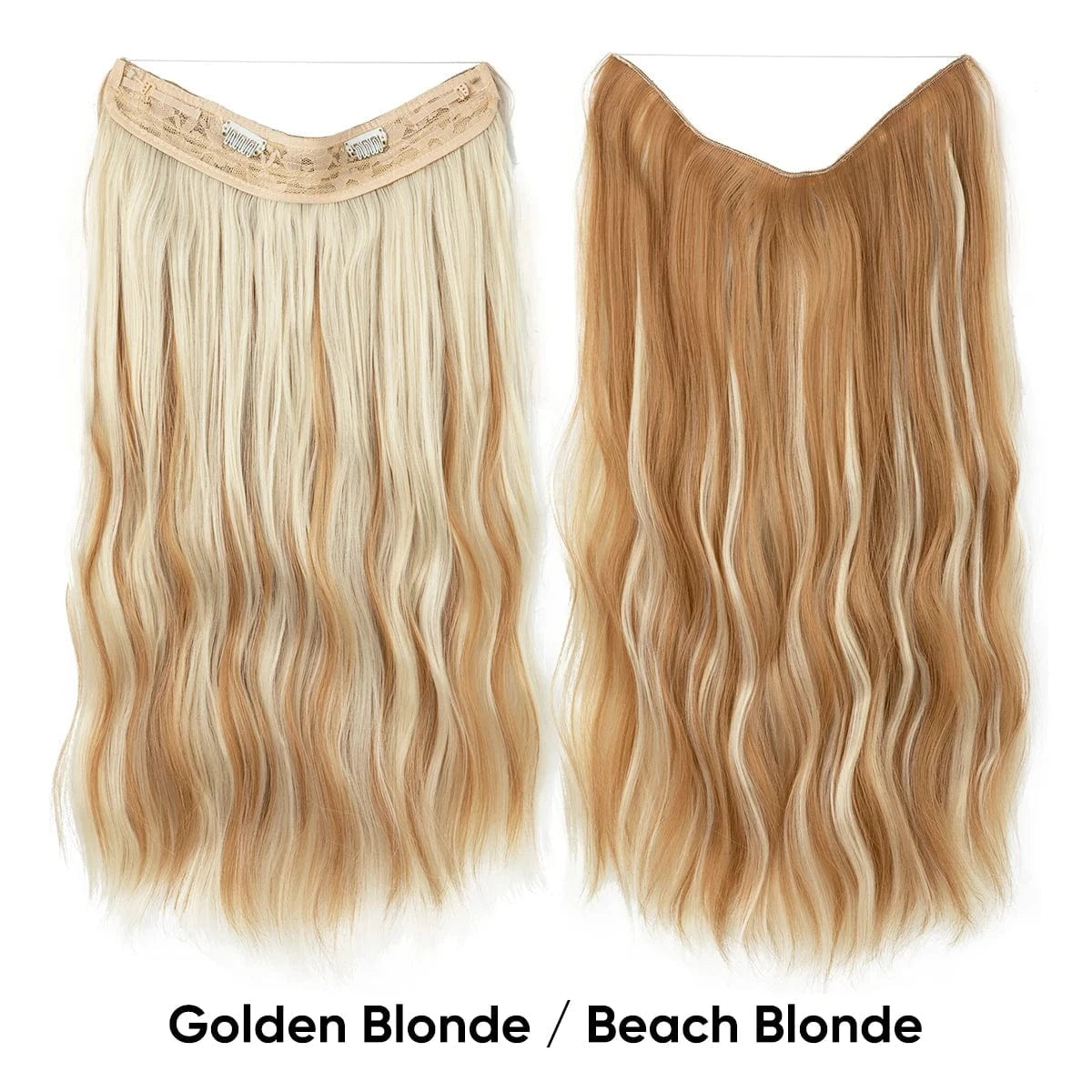 16 Inches / 26h613 Wholesale Suppliers Synthetic Fiber Invisible Wire White Seamless Ombre Private Label Hair Extensions Pieces for White Woman