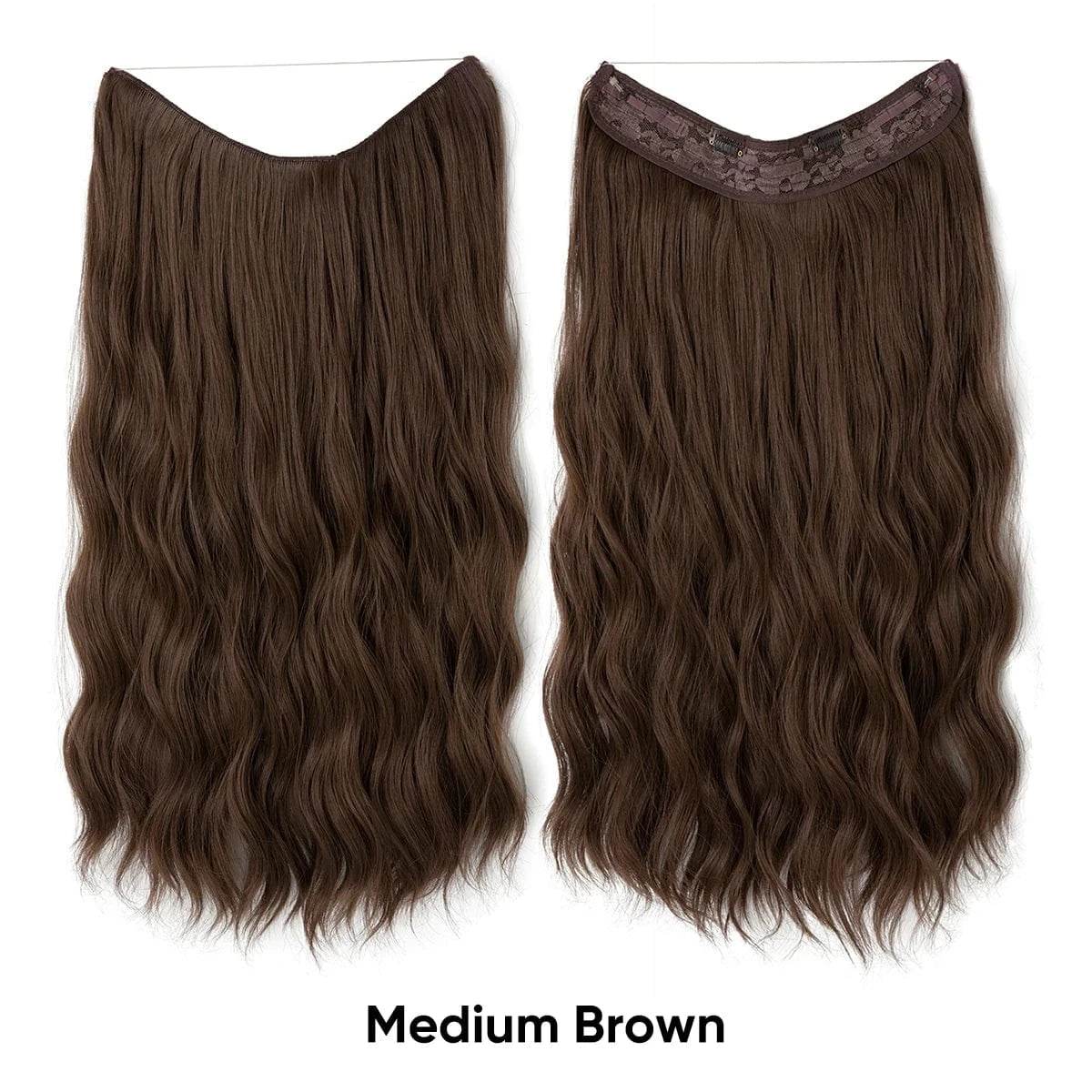 16 Inches / 8 Wholesale Suppliers Synthetic Fiber Invisible Wire White Seamless Ombre Private Label Hair Extensions Pieces for White Woman