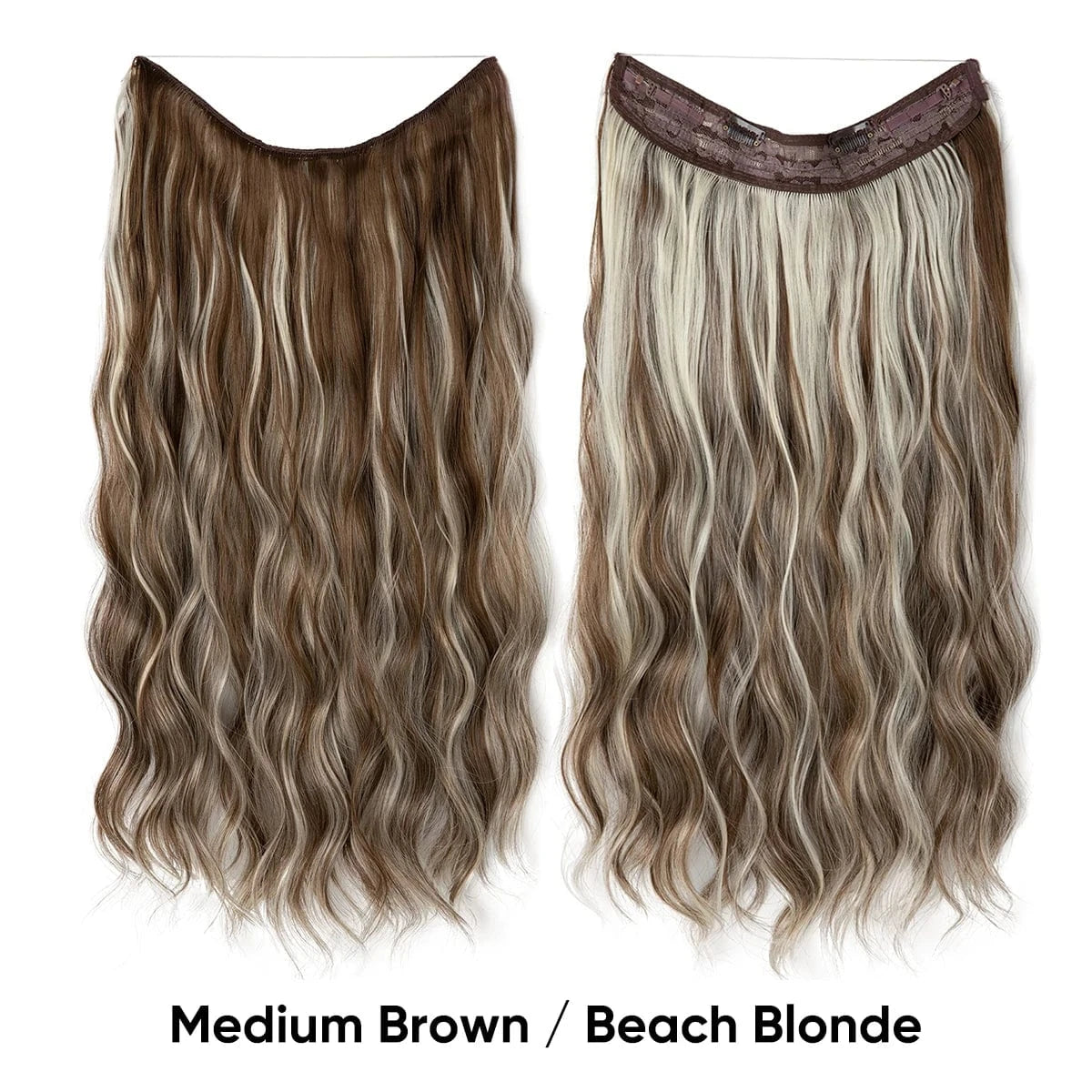 16 Inches / 9h613 Wholesale Suppliers Synthetic Fiber Invisible Wire White Seamless Ombre Private Label Hair Extensions Pieces for White Woman