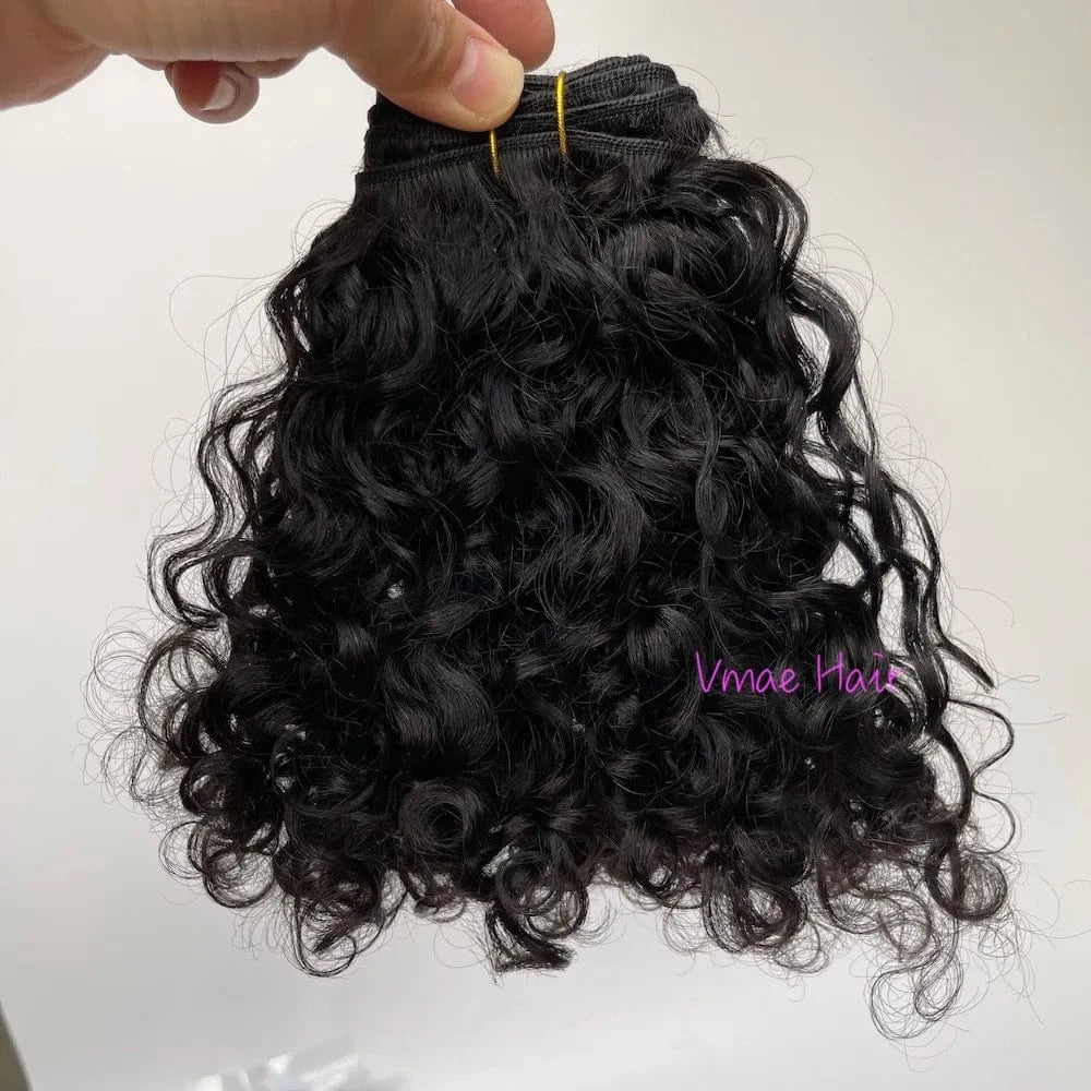 16 Inches / Afro Kinky Curly B VMAE 3B Style Virgin Human Hair Extension 100g Indian Kinky Curly Afro 4A 4B 4C Bundles Cuticle Aligned Natural Black Weft