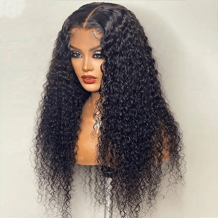 16 Inches / Color 2 Unprocessed 400% High Density Burmese Curly Full Cuticle Aligned Human Hair Melt HD Lace Frontal Closure Wigs