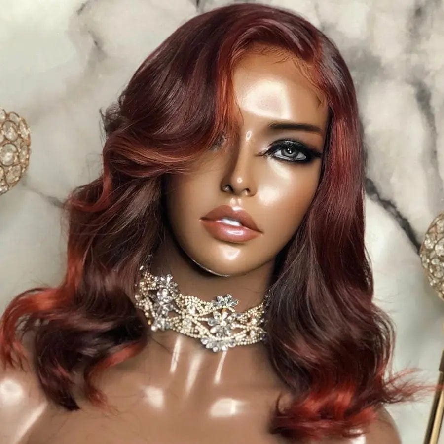 16 Inches / Color 3 Wavy Bob Wigs European Human Virgin Hair