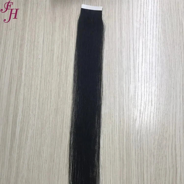 16 Inches / free sample tape hair one piece 2.5g FH free sample human hair 16 inches 2.5g one piece white glue tape hair extension human hair extensions