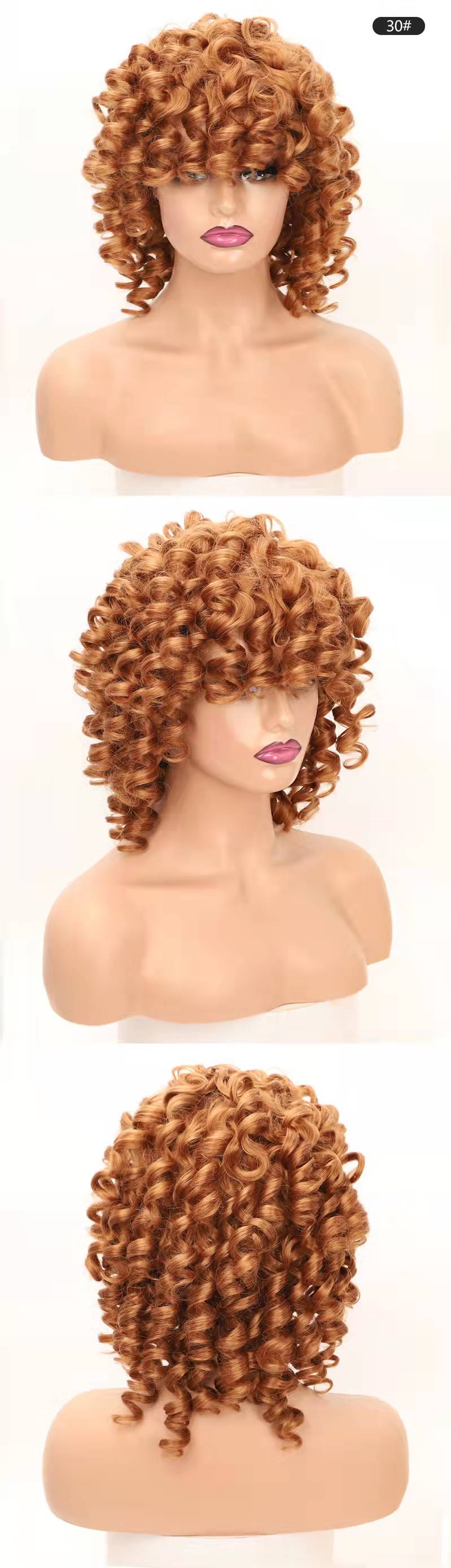 16 Inches / ginger Cheap Good Quality Ginger Color Short Pixie Cut Synthetic Fiber Bob Hair Lace Front Wigs For Black Women Vendors